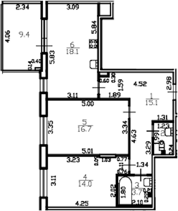 2-комнатная квартира 72.8 м², 3/4 эт., ЖК «Riviera Club»